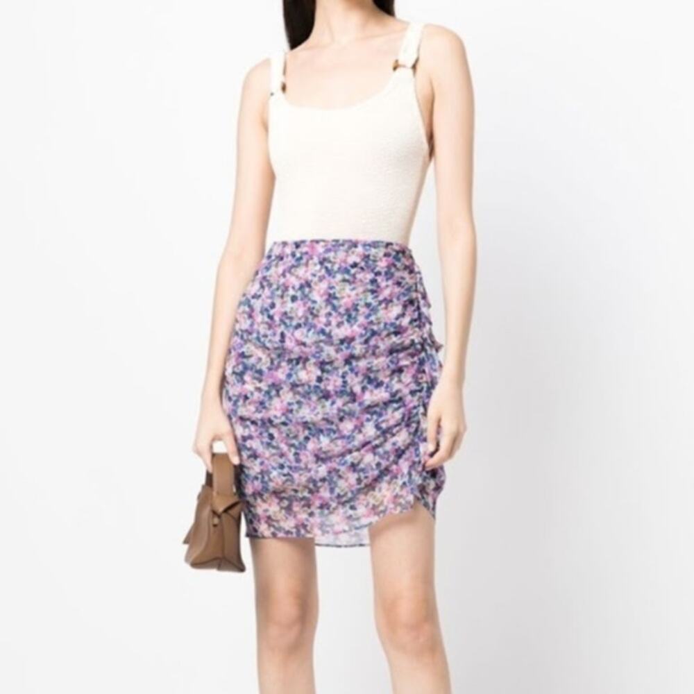 NWT Veronica Beard cream multi color floral spencer skirt size 10